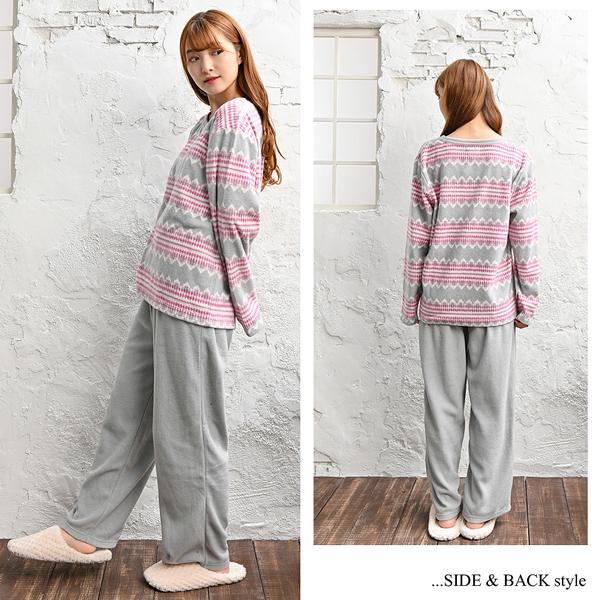 在庫限り パジャマ 部屋着 ルームウェア レディース メンズ 上下セット フリース 長袖 | ブランド登録なし | 15