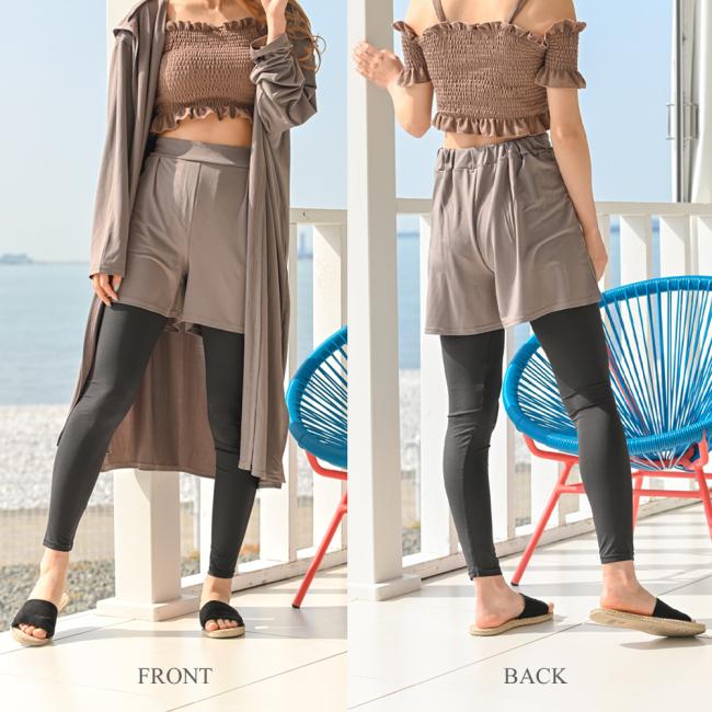 トレンカ ラッシュガード レギンス レディース スポーツ 接触冷感 紫外線カット 日焼け UVカット 夏 海水浴 | ブランド登録なし | 05