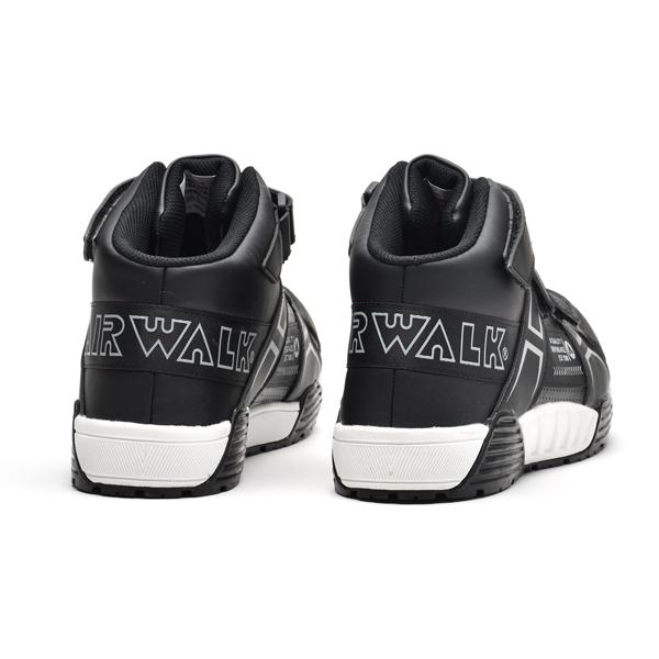 安全靴 メンズ 作業用 スニーカー ハイカット シューズ 靴 先芯入り 作業靴 衝撃吸収 ブラック ホワイト AIRWALK | AIRWALK | 15