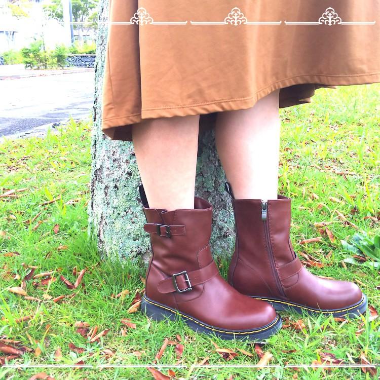 エンジニアブーツ ショートブーツ レディース ブーツ インヒール 婦人靴｜assistant｜15