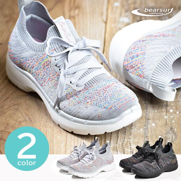 スニーカー レディース シューズ ウォーキングシューズ 靴 黒 グレー おしゃれ BEARSURF ベアーサーフ | ブランド登録なし