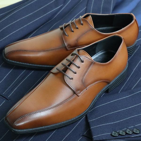 ビジネスシューズ メンズ 革靴 3e 紳士靴 脚長効果 ブラウン 茶色 Businessshoes A016 アシスタント 通販 Yahoo ショッピング