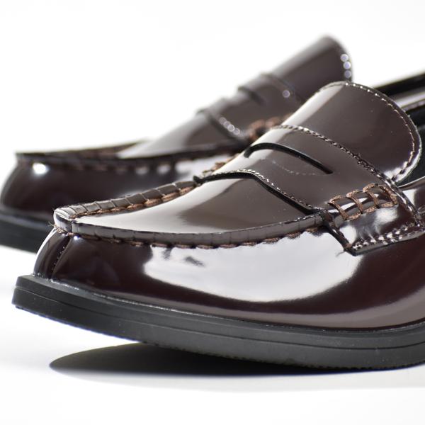 ローファー レディース 靴 メンズ ペニーローファー 通学用 革靴 学生