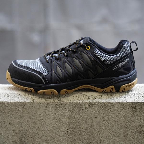 ワークシューズ メンズ 安全靴 先芯入り 作業靴 スニーカー 鉄製先芯 耐油 シティーハンター #100 JSAA A種 | ブランド登録なし | 09