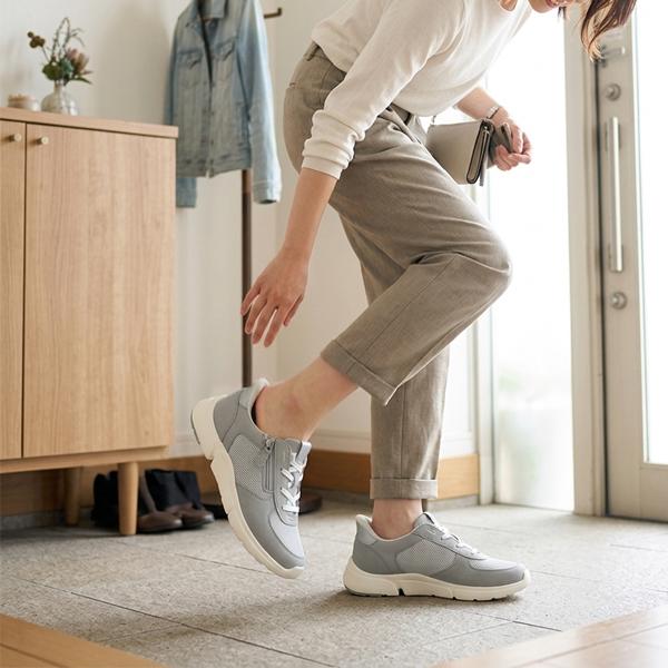 介護シューズ レディース 4E 幅広 スニーカー 介護靴 リハビリ シューズ ムーンスター 軽量 軽い 履きやすい | MoonStar | 09
