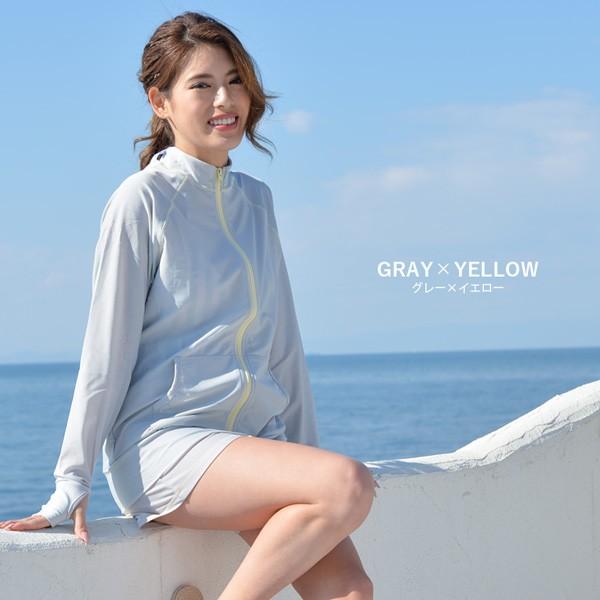 ラッシュガード レディース 長袖 パーカー 体型カバー 水着 紫外線対策 UVカット 日焼け防止 | ブランド登録なし | 01