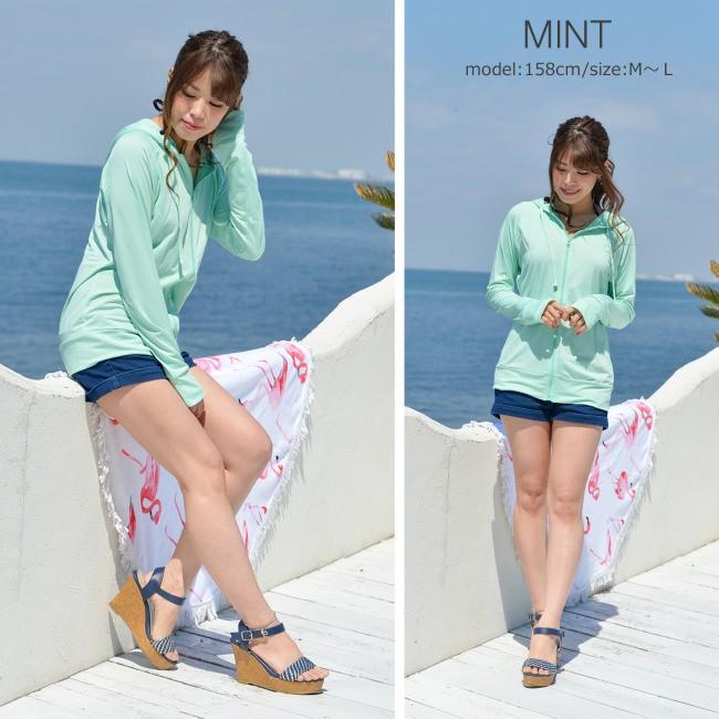 ラッシュガード レディース 長袖 水着 体型カバー パーカー UVカット 紫外線 おしゃれ | ブランド登録なし | 15