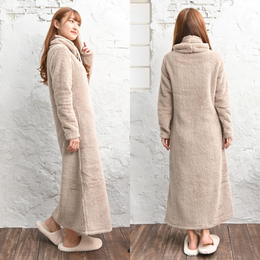 ルームウェア 部屋着 着る毛布 冬 レディース 裏起毛 もこもこ パジャマ ワンピース 防寒 暖かい アウトドア Hw43 アシスタント 通販 Yahoo ショッピング