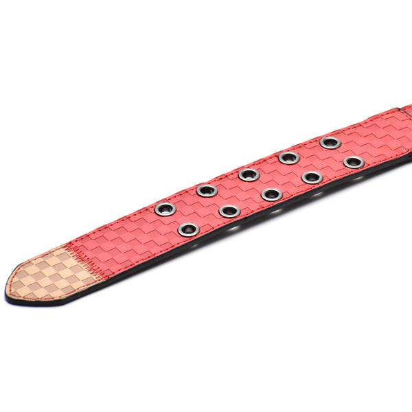 ベルト メンズ レディース ブロックチェック柄 バックル おしゃれ