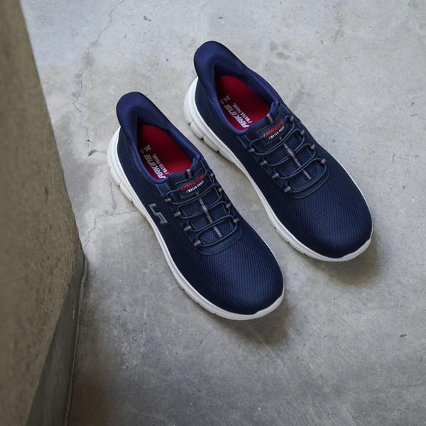 メンズスニーカー ハンズフリー スリッポン 立ったまま履ける シューズ 軽量 幅広 履きやすい 普段履き 靴 L-203 ラーキンス | LARKINS | 13