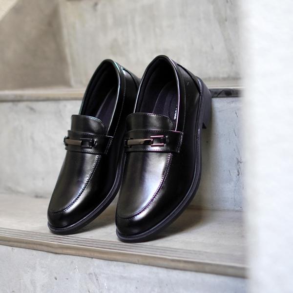 ビジネスシューズ 幅広 3E メンズ ローファー プレーントゥ 黒 甲高 紳士靴 EEE 30代 40代 50代 ひもなし 革靴 面接 仕事 結婚式 葬式 | ブランド登録なし | 15