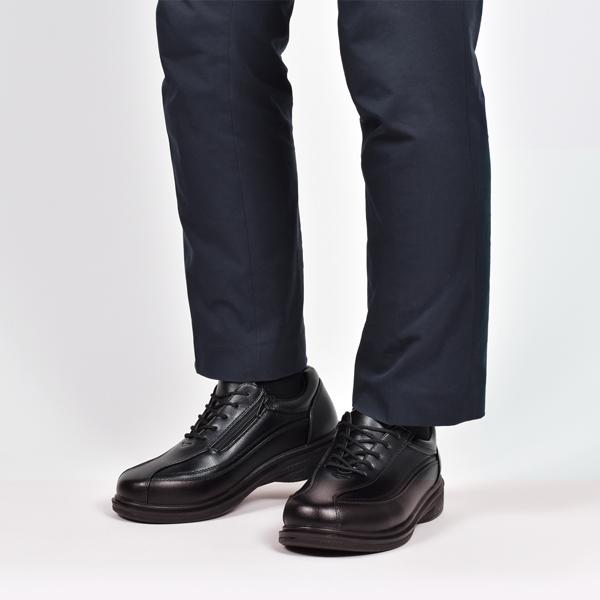 ウォーキングシューズ メンズ 靴 スニーカー シューズ ファスナー 幅広 3E 紳士靴 ROEBUCKS | ブランド登録なし | 12