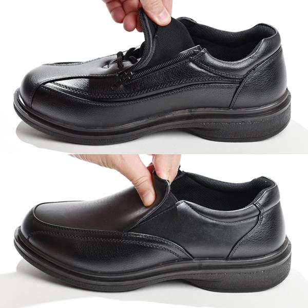 ウォーキングシューズ メンズ 靴 スニーカー シューズ ファスナー 幅広 3E 紳士靴 ROEBUCKS | ブランド登録なし | 07