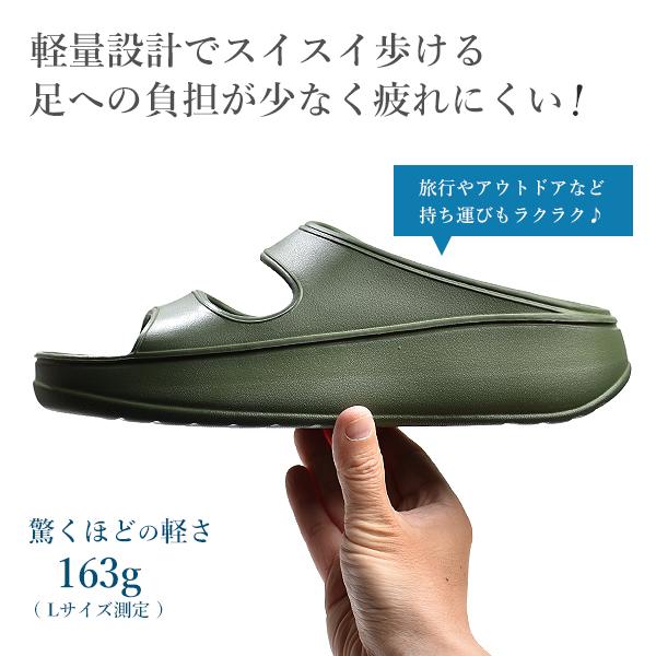 サンダル メンズ 厚底 ビーチサンダル リカバリーサンダル シャワーサンダル グミ足感 衝撃吸収 EVA 軽量 海 夏 プール | ブランド登録なし | 09