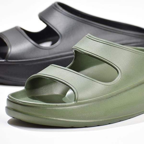 サンダル メンズ 厚底 ビーチサンダル リカバリーサンダル シャワーサンダル グミ足感 衝撃吸収 EVA 軽量 海 夏 プール | ブランド登録なし | 10