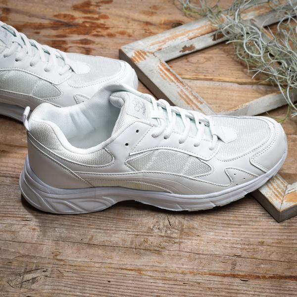 スニーカー 白 キッズ レディース メンズ 運動靴 ホワイト 3E 通学