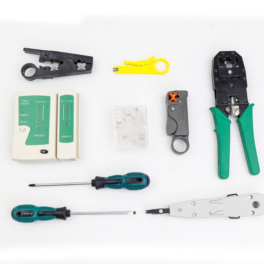 LANケーブル自作工具 セットストリッパー テスター コネクター LANケーブル自作工具 セットストリッパー テスター コネクター