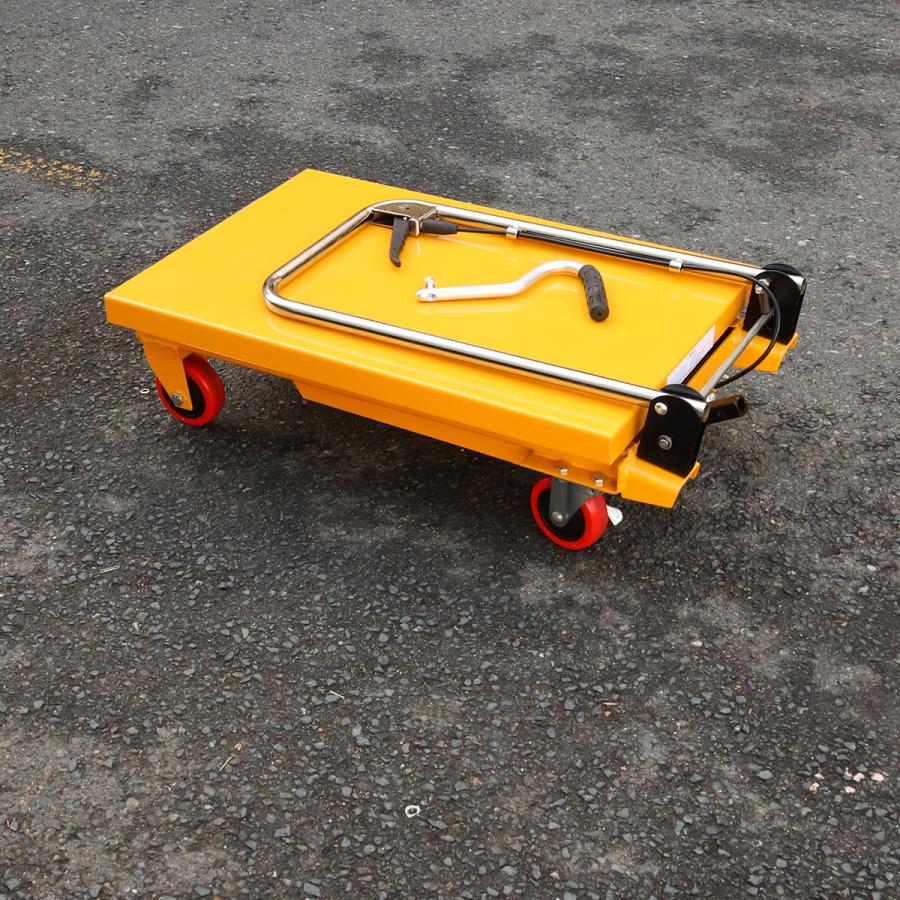 油圧式昇降台車 油圧式 テーブルリフト 耐荷重約150kg 折りたたみ式