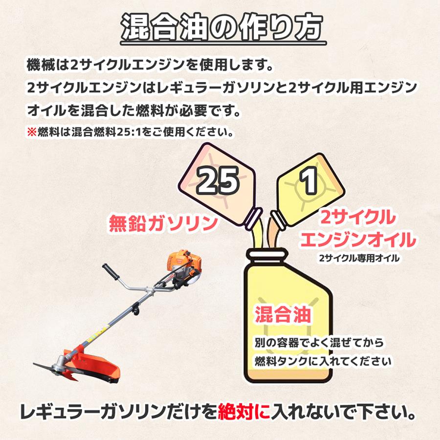 草刈機 草刈り機 エンジン式 52cc 2分割 軽量 刈払い機 刈払機 ナイロンコード ナイロンカッター付+替え刃チップソー10枚セットA｜assistantindustry｜09