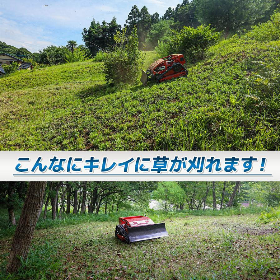 リモコン式エンジン草刈機 7.5馬力 196cc ハイブリッド 排土板付 草刈機除雪機一体型 除雪機 回転式 刈刃4枚 隔操作 農業 ラジコン 自走式 ハイブリッド式