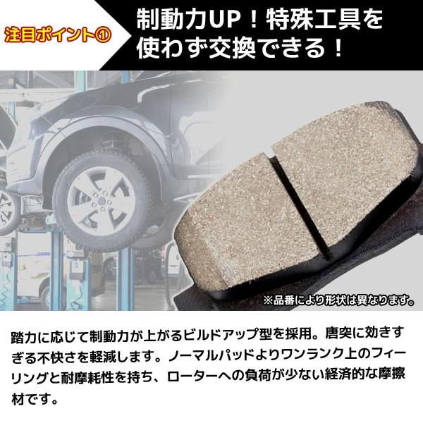 ブレーキパッド 左右セット フロント ダイハツ ミラ ハイゼット ハイゼットトラック ハイゼットアトレー スバル サンバー 車 ブレーキパッド交換 純正同等 042｜assistantindustry｜04