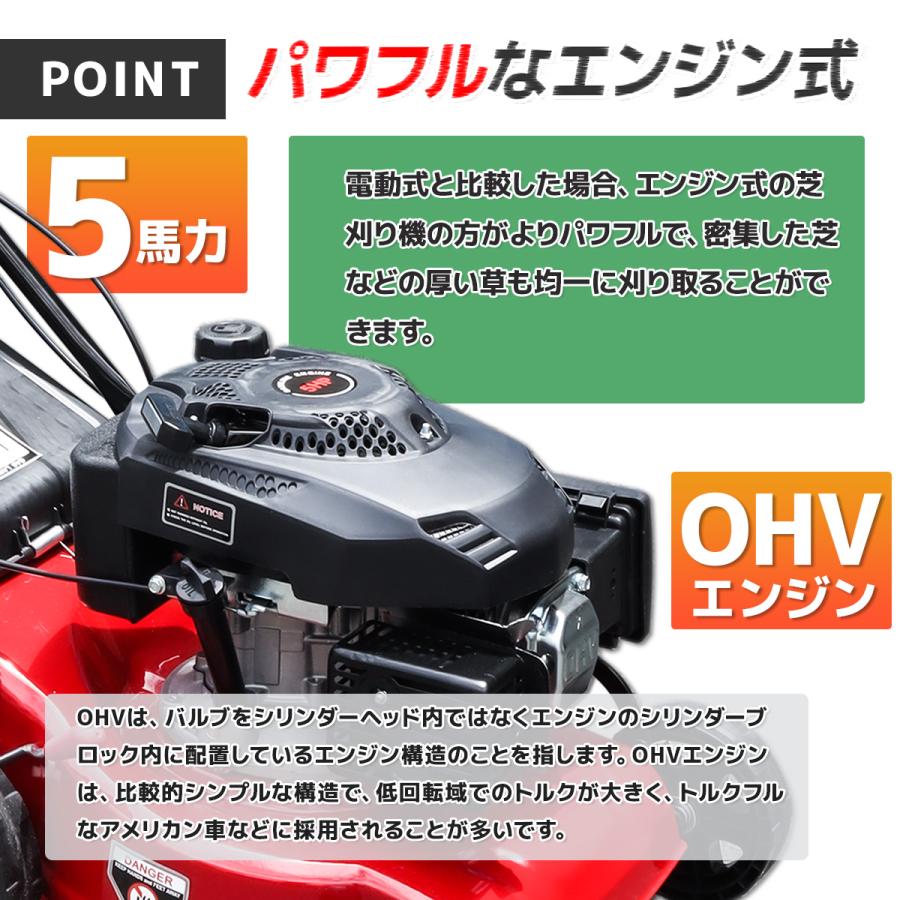 自走式 芝刈機 芝刈り機 エンジン5馬力 139cc 刈り幅410mm 集草袋55L
