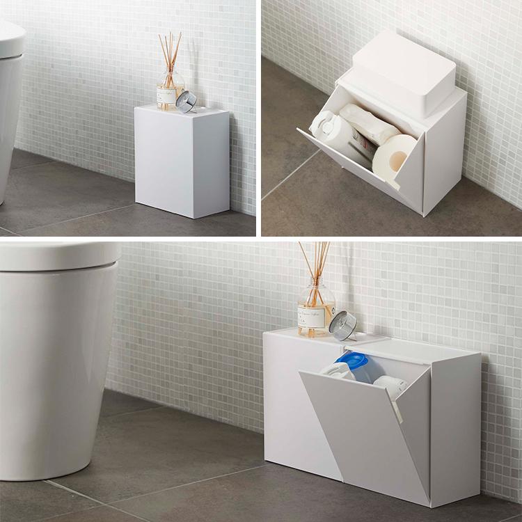 山崎実業 タワー トイレ ゴミ箱 tower ウォールトイレポット＆収納ケース タワー | tower | 08