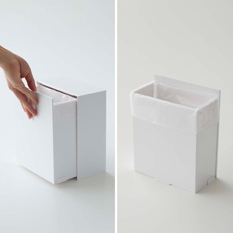 山崎実業 タワー tower ウォールダストボックス＆収納ケース タワー 台所 洗面所 トイレ ゴミ箱 ごみ箱 収納 5433 5434 ホワイト ブラック タワーシリーズ | tower | 08