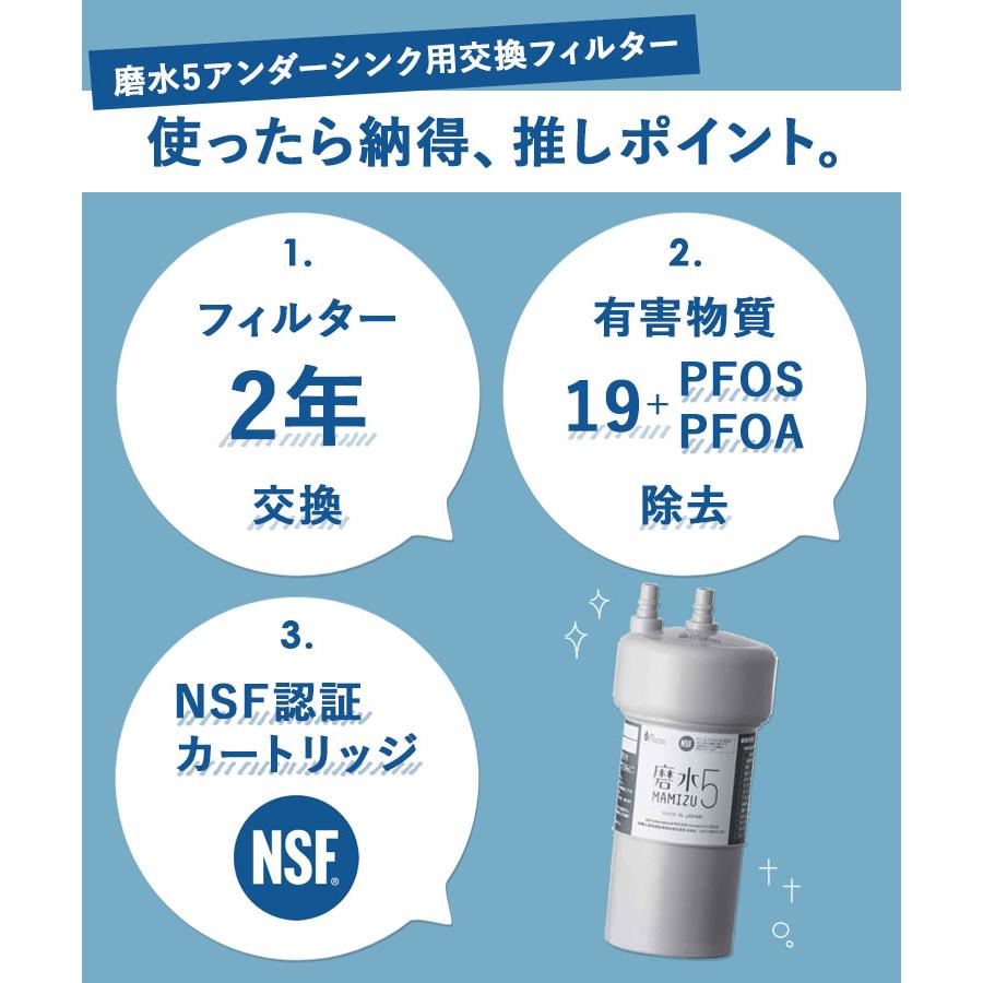水生活製作所 [ 磨水5アンダーシンク用交換フィルター J217P-K2 水生活製作所 [ 磨水5アンダーシンク用交換フィルター J217P-K2