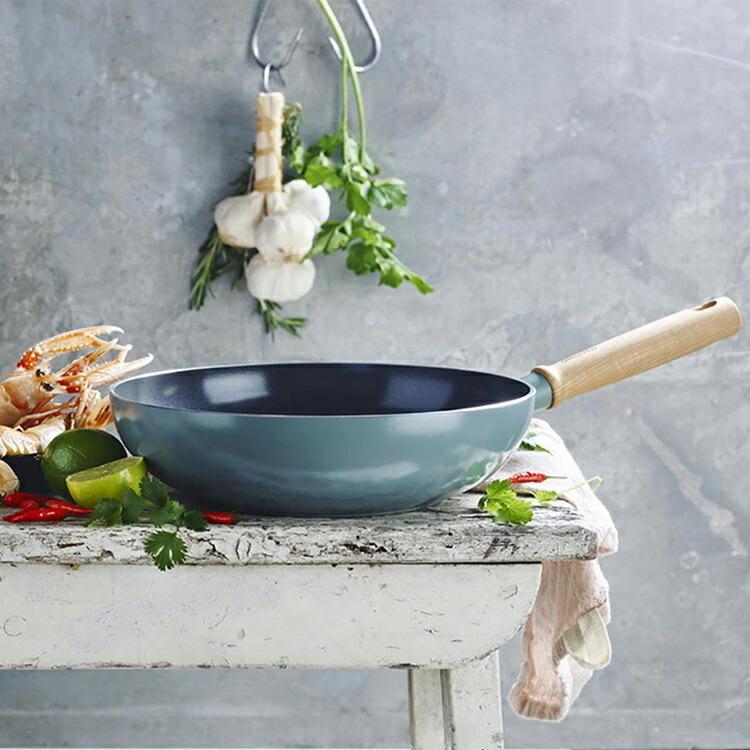 グリーンパン ウォックパン28cm メイフラワー 深型 28センチ GREEN PAN メイフラワー ウォックパン 28cm 深型（GREEN