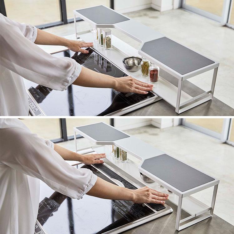 Plate(山崎実業) 山崎実業 キッチン Plate コンロ奥ラック プレート