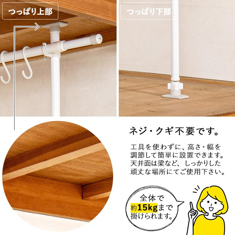 セキスイ 押入れハンガーポール（フック4個付） HP-1 押し入れ 収納