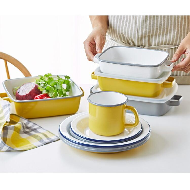 Y-YACHT kitchen selection ホーローオーブンディッシュ浅型 M （365