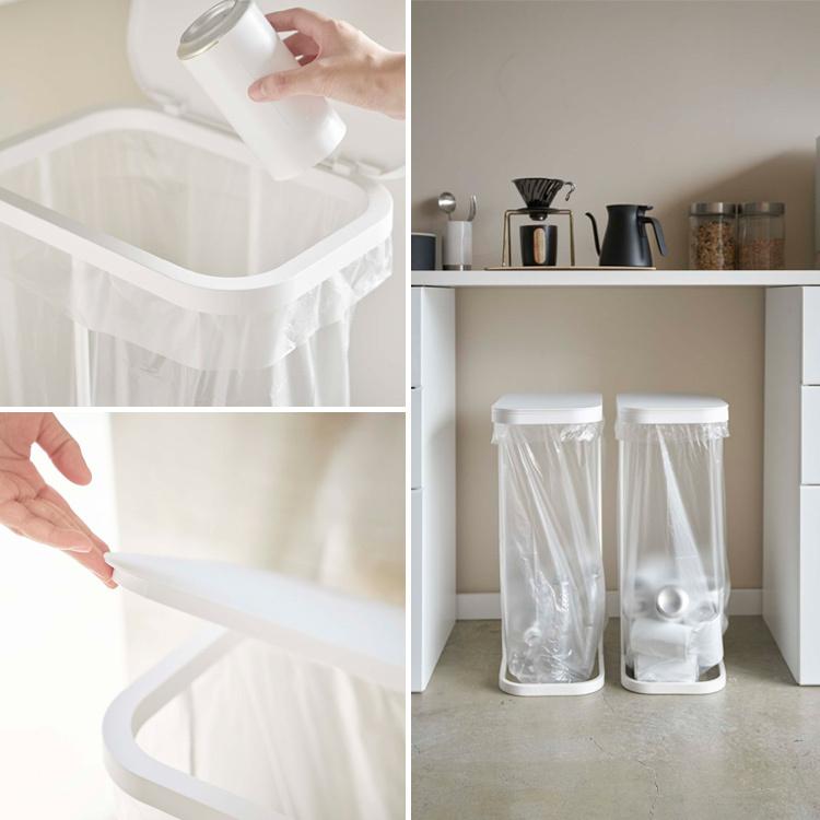山崎実業 ゴミ箱 LUCE 横開き分別ゴミ袋ホルダー ルーチェ 山崎実業 ゴミ箱 LUCE 横開き分別ゴミ袋ホルダー ルーチェ
