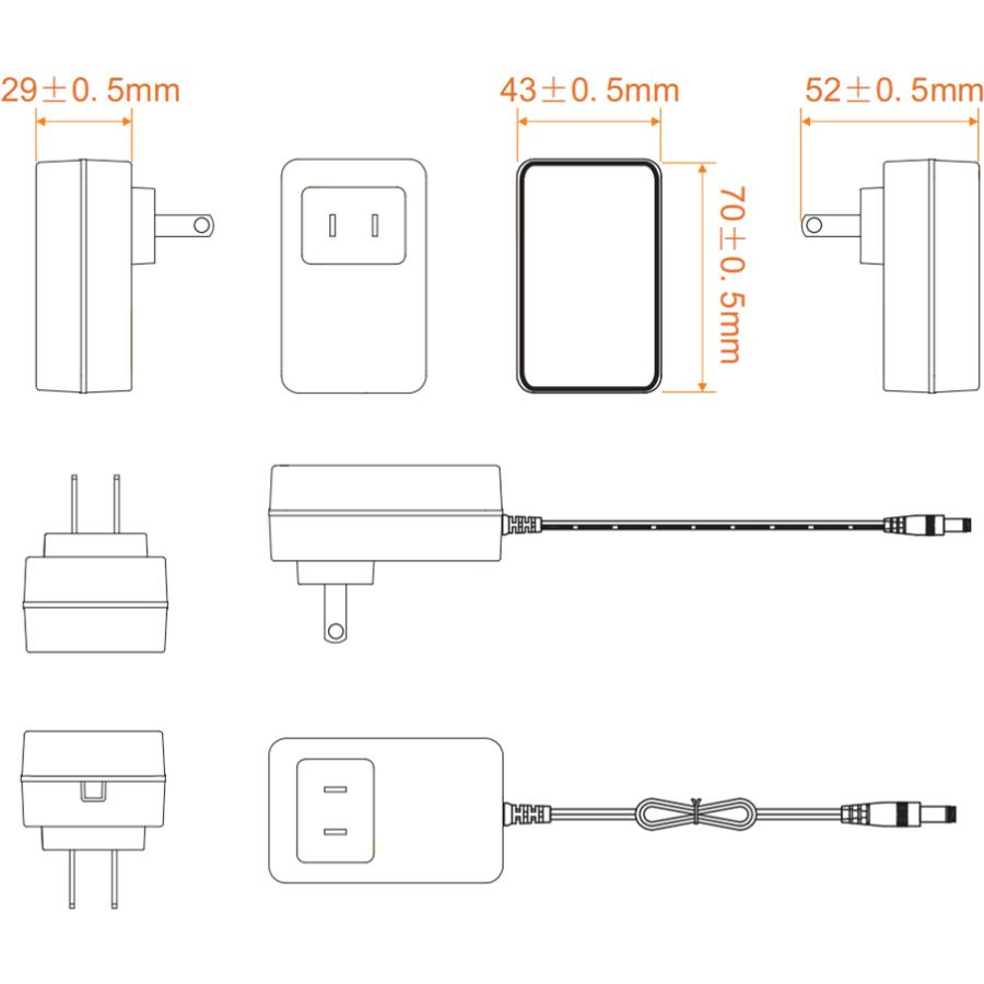１２ｖ２ａ ＡＣアダプタ　２２G型（・電源アダプタ・充電アダプタ） |  | 01