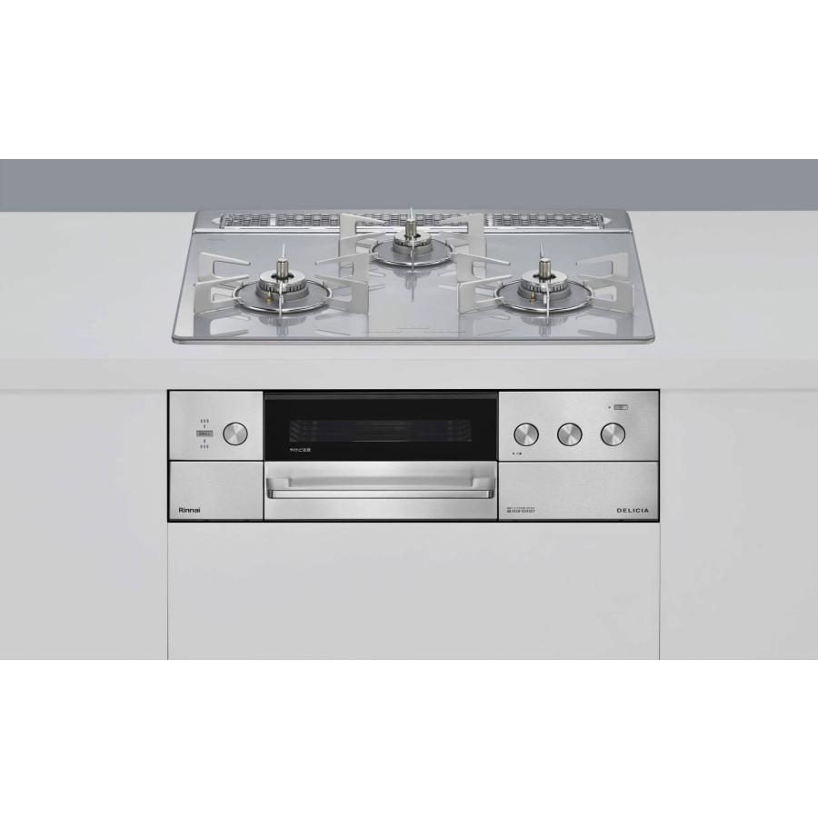 【標準工事費込み】　リンナイ　ビルトインガスコンロ　RHS31W39M14RCSTW　デリシア　　60cm/3V乾電池タイプ/操作部シンプルタイプ