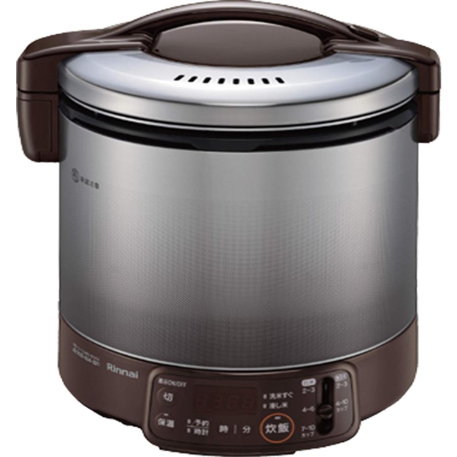 リンナイ　ガス炊飯器　RR-100VQT（DB）　こがまる　　1升炊き/電子ジャー保温/タイマー機能/フッ素加工/火力調節/炊飯調節機能
