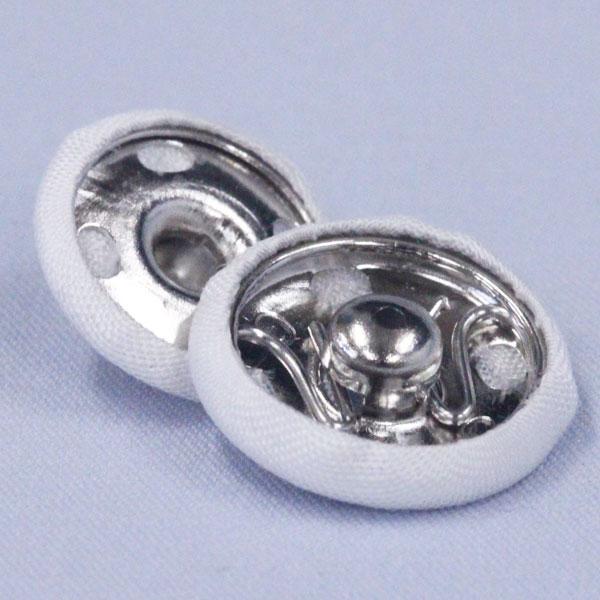 ボタン くるみボタン スナップボタン 8mm 01 白 N / 6セット NO.1508