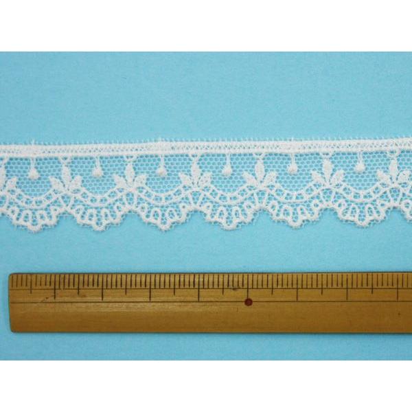 木馬【MOKUBA】高級チュールレース NO.67 白 1m 両耳 20mm