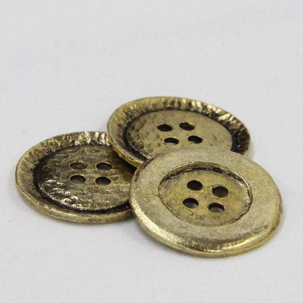 昔のボタン 19mm 1個入 ゴールド キャスト メタルボタン ANT9342 