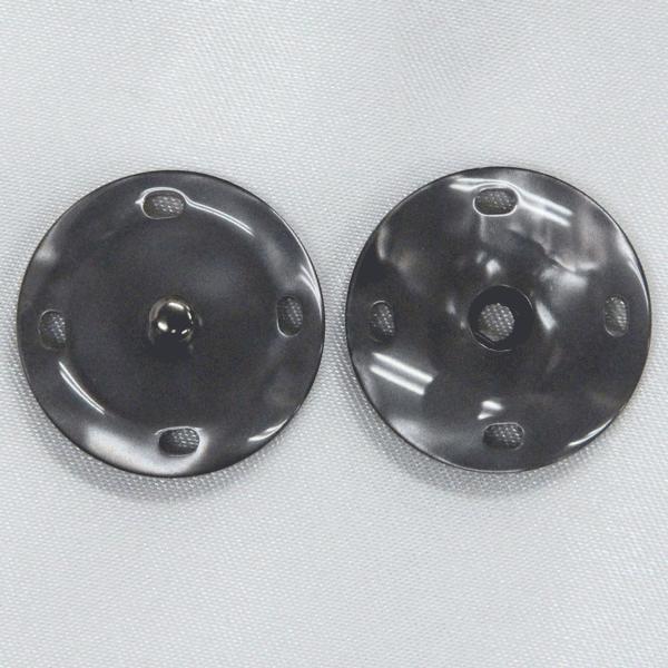 ボタン スナップボタン 貝調 25mm 09 黒 / 1セット ASP0011 縫い付け 
