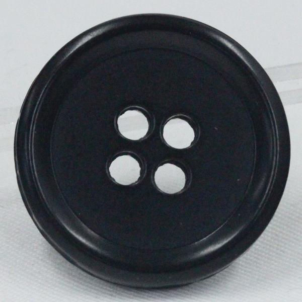 ボタン プラスチックボタン 13mm 1個入 釦 表4つ穴 黒 水牛調  シャツ ブラウス カーディガン 向 手芸 通販 日本製｜assure-2｜02