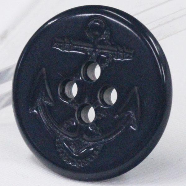 ボタン 紺 ネイビー 23mm アンカー イカリ プラスチックボタン ピーコート マリン調 水兵 手芸 通販｜assure-2｜03