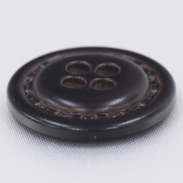 ボタン 革調プラスチックボタン 15mm 濃茶 1個入 レザータッチ  茶系 ボタン 手芸 通販｜assure-2｜05