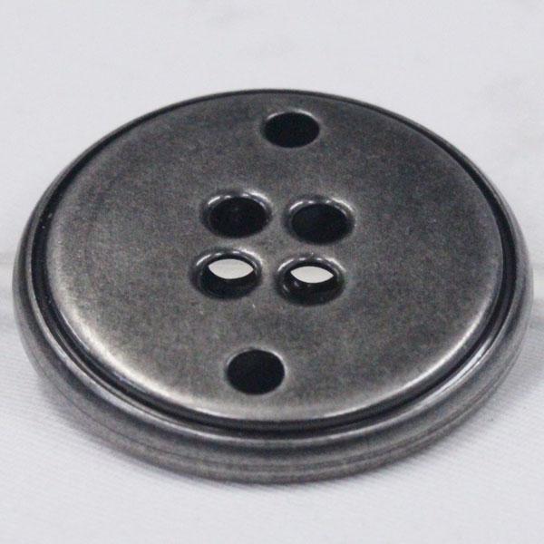 ボタン メタルボタン 金属ボタン 表4つ穴 30mm 1個入 釦 イカリ マリン調 真鍮 かぶせ アンティック ブラックニッケル  コート 向｜assure-2｜06