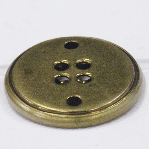 ボタン メタルボタン 金属ボタン 表4つ穴 23mm 1個入 釦 イカリ マリン調 真鍮 かぶせ 古びた真鍮色  スーツ ジャケット コート向｜assure-2｜06