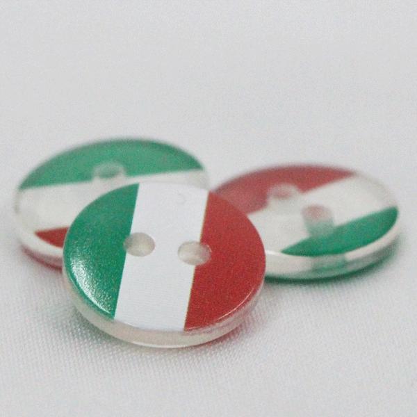 ボタン プラスチックボタン 国旗 イタリア 10mm 5個入 FLAG-IT シャツ ブラウス カーディガン 向 ボタン 手芸 通販｜assure-2｜04
