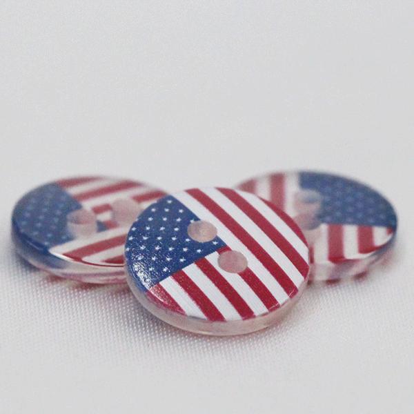 ボタン プラスチックボタン 国旗 アメリカ 11.5mm 5個入 FLAG-USA シャツ ブラウス カーディガン 向 ボタン 手芸 通販｜assure-2｜04