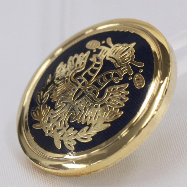 ボタン メタルボタン 金属ボタン 裏足付 15mm 1個入 釦 七宝焼
