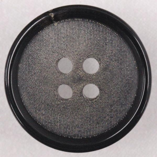 １着でも送料無料 1個入 23mm (ブラック消しコンビ) 本水牛ボタン 天然素材 通販 手芸 ボタン (ジャケット・コート向） HB480-B ボタン